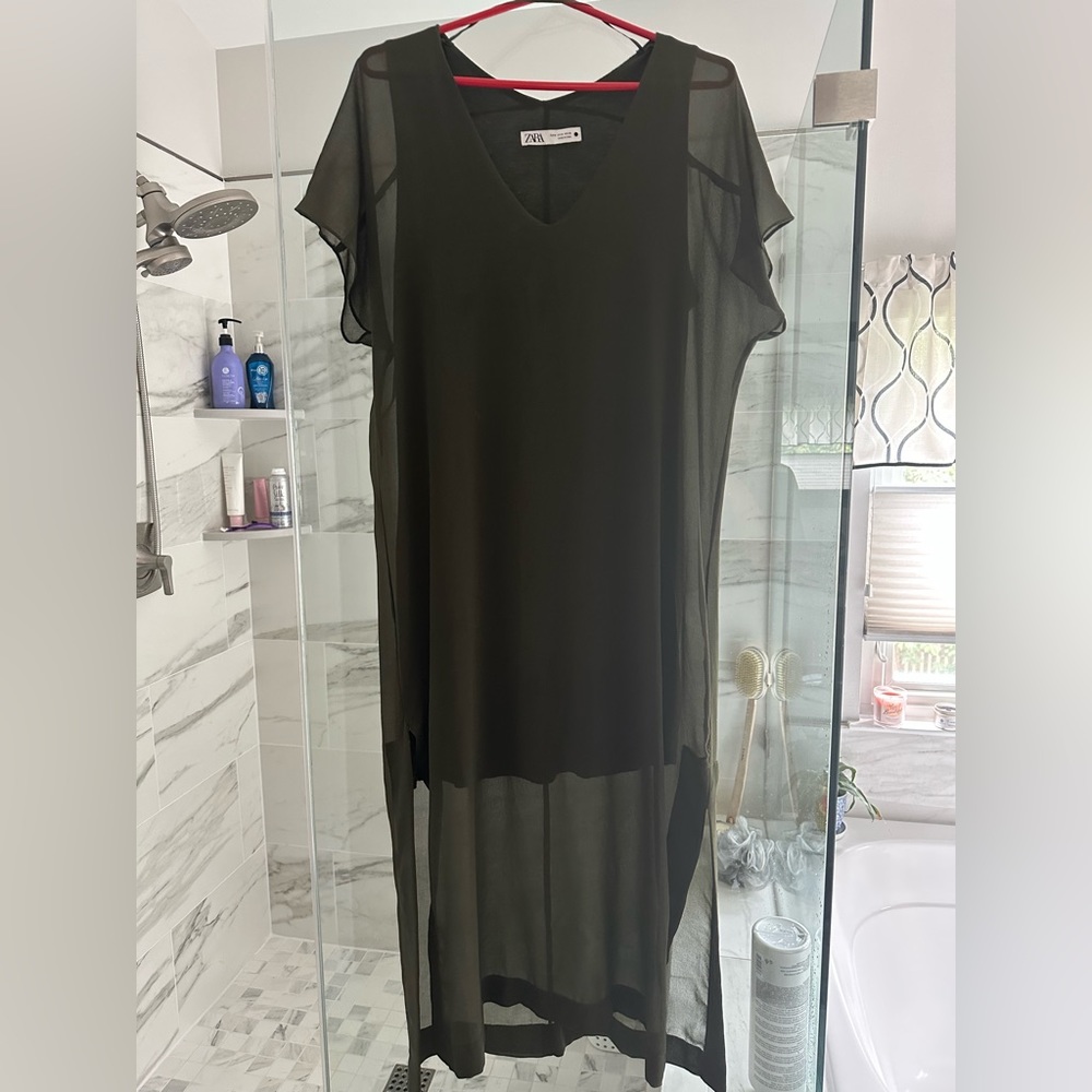 Olive green Zara dress